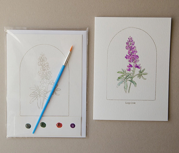 Lupine Watercolor Card Art Kit